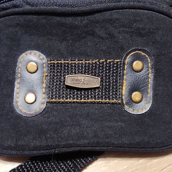 90s Beltbag Fanny Pack Nylon Pockets Buckles Fall Belt Bag Crossbody Sling - Picture 8 of 9